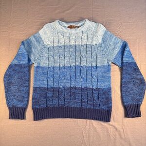 Alvin Josef Knit Blue Striped Sweater Men's Medium